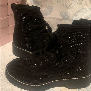 Black studded combat boots size 7.5 madden girl